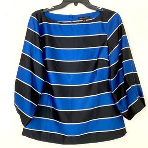 Never worn blue and black Banana Republic blouse